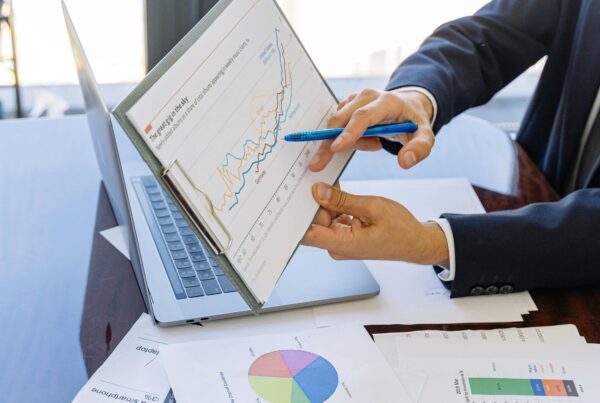 customer survey results being reviewed