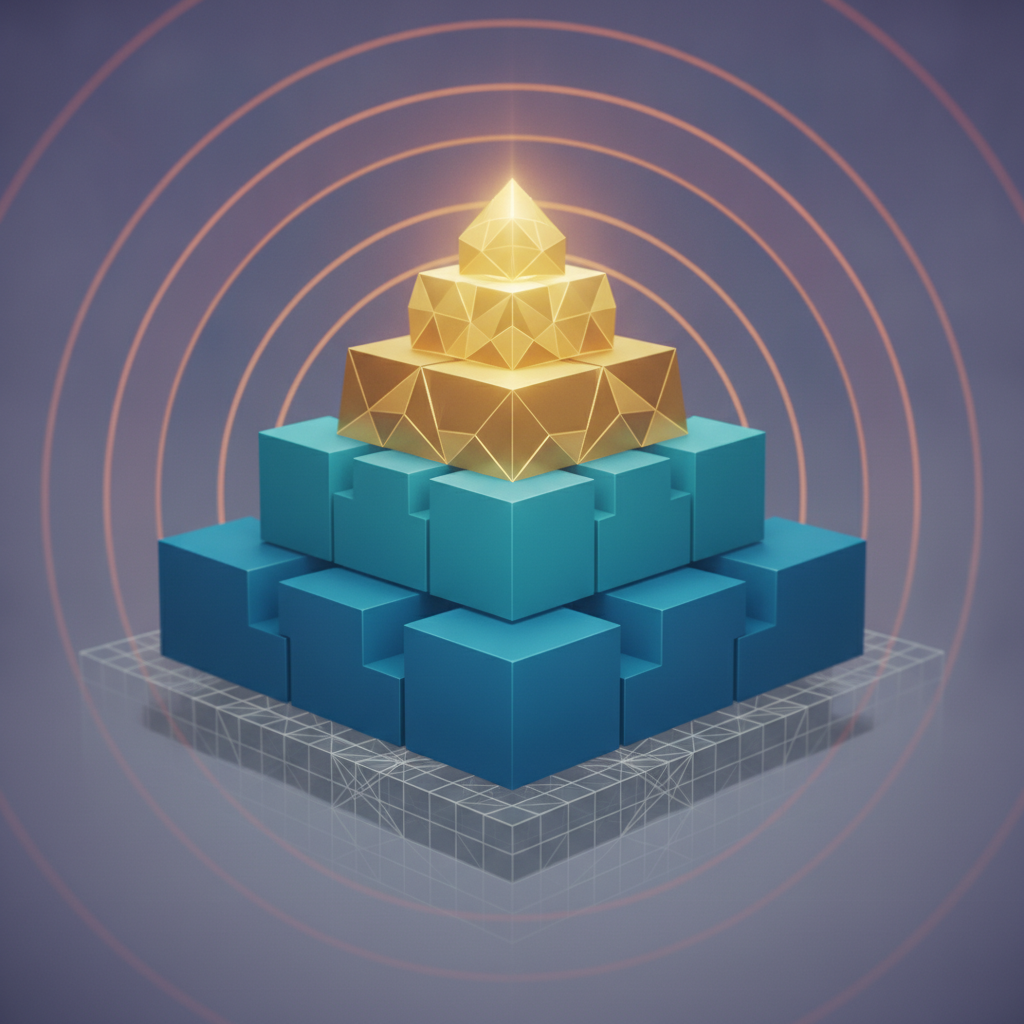 Three-tier revenue hierarchy illustration representing profit engines, revenue stability, and drag layer